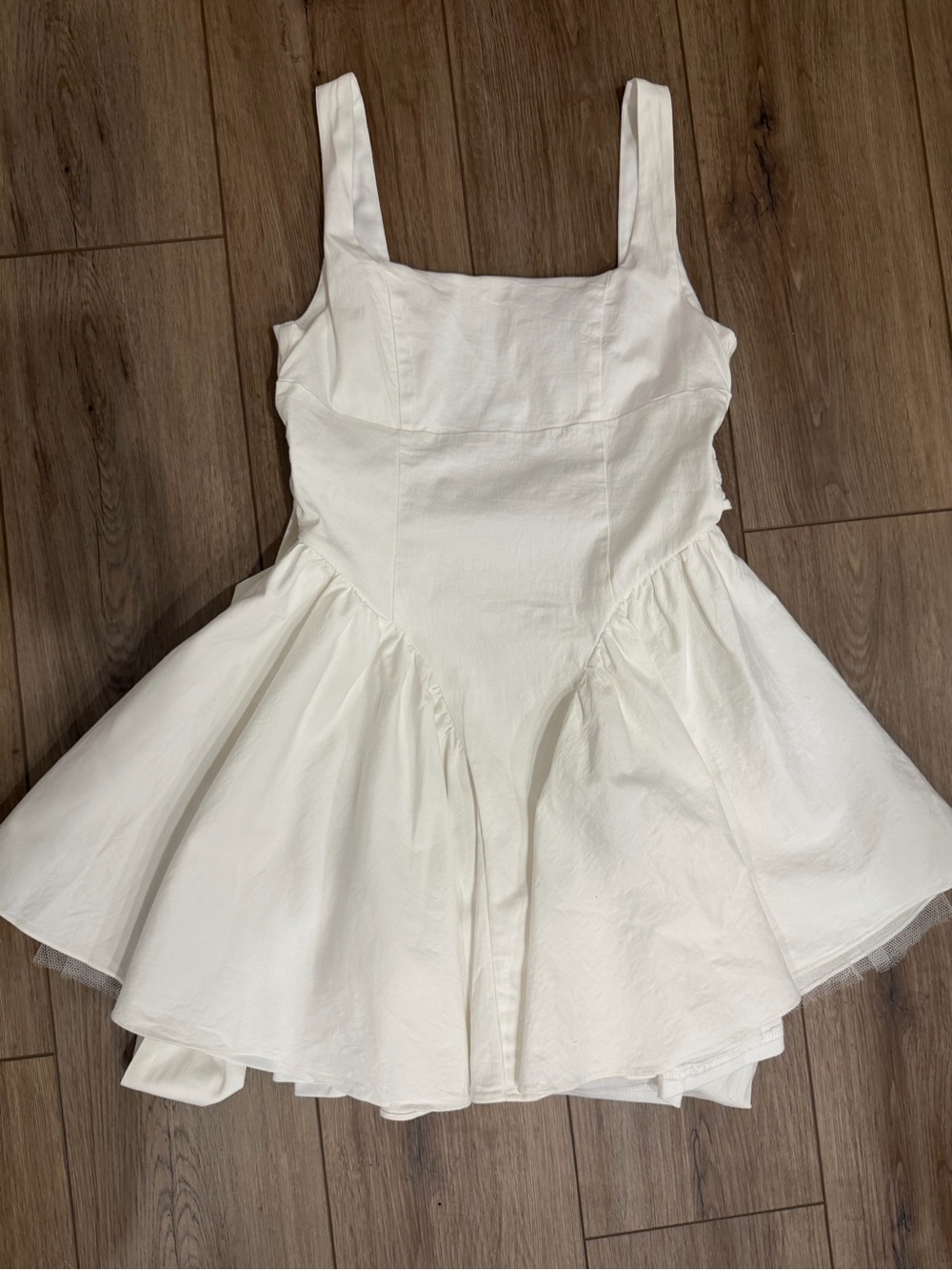 Windsor White Mini Dress with Square Neck